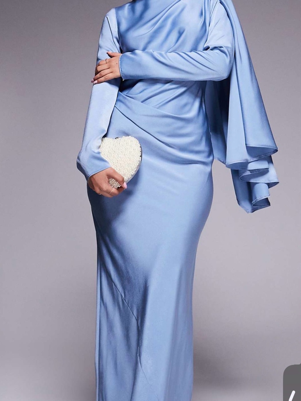 ASOS Blue Satin Evening Gown
